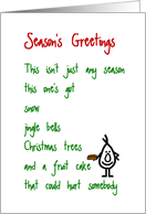 Season’s Greeting - a (bad) Christmas Poem card