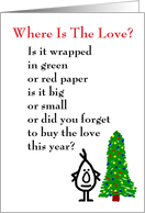 Where Is The Love? - a (bad) Christmas Poem card