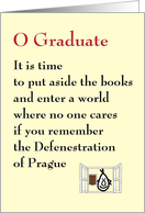 O Graduate - a quirky graduation poem (cream) card