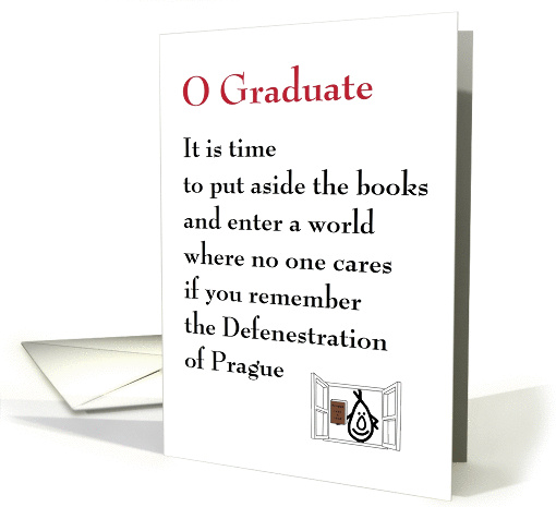 O Graduate - a quirky graduation poem card (1188524)
