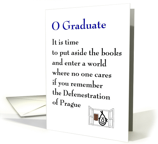 O Graduate - a quirky graduation poem card (1188526)