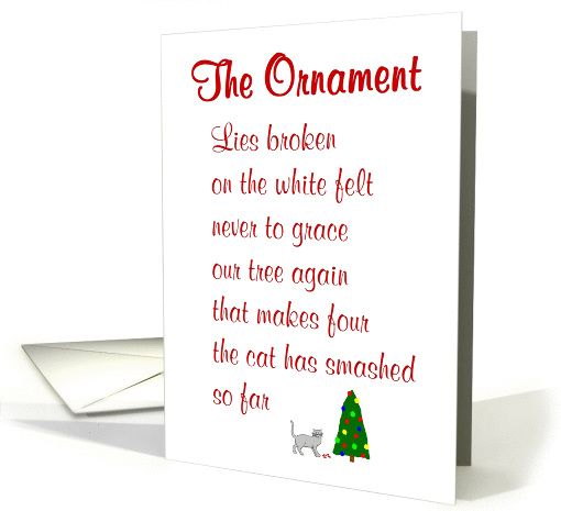 The Ornament - a funny Christmas poem card (1191222)