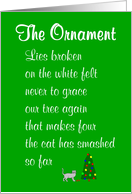 The Ornament - a funny Christmas poem card