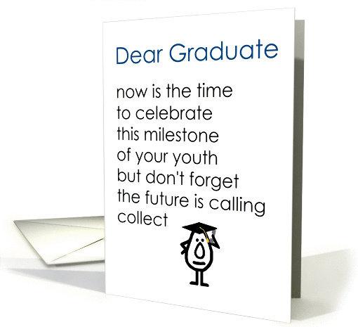 Dear Graduate - a funny graduation poem (blue title, boy... (1206208)