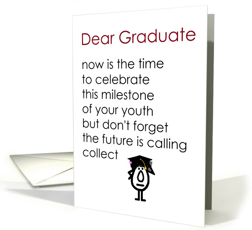 Dear Graduate - a funny graduation poem (red title, girl... (1206210)