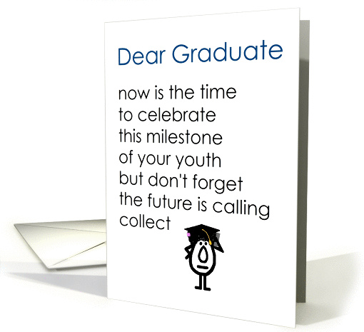 Dear Graduate - a funny graduation poem (blue title, girl... (1206212)