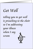 Get Well  a funny Get Well Poem card