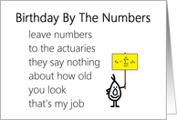 Birthday By The Numbers - a funny birthday poem card