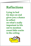 Reflections - a funny get well poem from all of us card