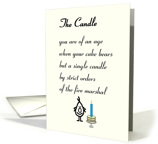 The Candle - a funny Birthday Poem for a friend card (1277490)