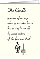 The Candle - a funny Birthday Poem for a friend card