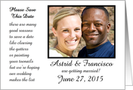 Please Save This Date - a funny poem and photo card