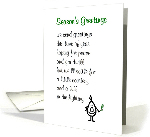 Season's Greetings - a funny Christmas poem card (1286080)