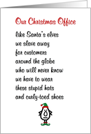 Our Christmas Office - a funny Christmas Poem for everyone at work card