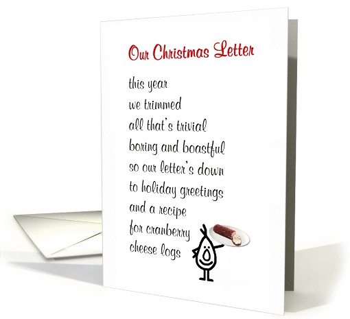 Our Christmas Letter - a funny Christmas poem about those letters card