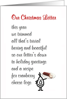 Our Christmas Letter - a funny Christmas poem about those letters card