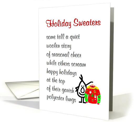 Holiday Sweaters - a funny Christmas poem card (1334562)