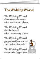 The Wedding Weasel - a funny wedding poem card