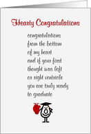 Hearty Congratulations - a funny Medical School Graduation Poem card