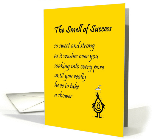 The Smell Of Success  a funny congratulations poem card (1363560)
