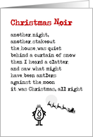 Christmas Noir - a funny Christmas poem card