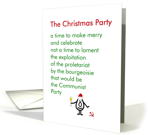 The Christmas Party - a funny Christmas poem card (1410638)