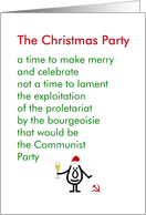The Christmas Party - a funny Christmas poem card