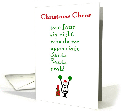 Christmas Cheer - a funny Christmas poem card (1410648)