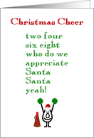 Christmas Cheer - a funny Christmas poem card
