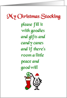 My Christmas Stocking - a funny Christmas Poem card