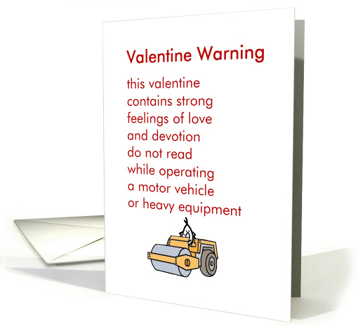 Valentine Warning - a funny Valentine's Day poem card (1419488)