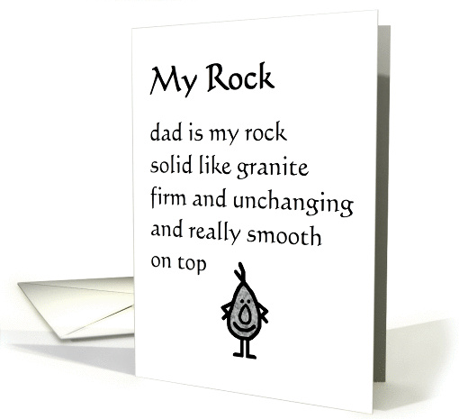 My Rock - A funny poem for dad card (1437802)