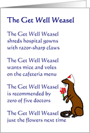 The Get Well Weasel - a funny get well poem card