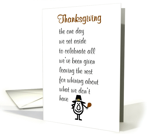 Thanksgiving - a funny Happy Thanksgiving poem card (1453018)