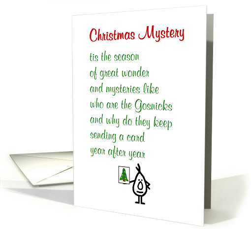 Christmas Mystery - a funny Merry Christmas poem card (1454986)