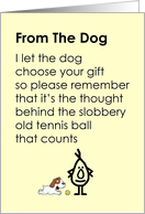 From The Dog - a funny happy birthday poem card