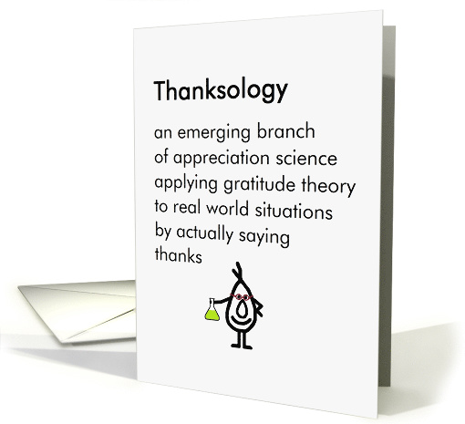 Thanksology - a funny thank you poem card (1474938)