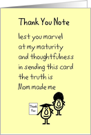 Thank You Note - A funny graduation gift thank you card