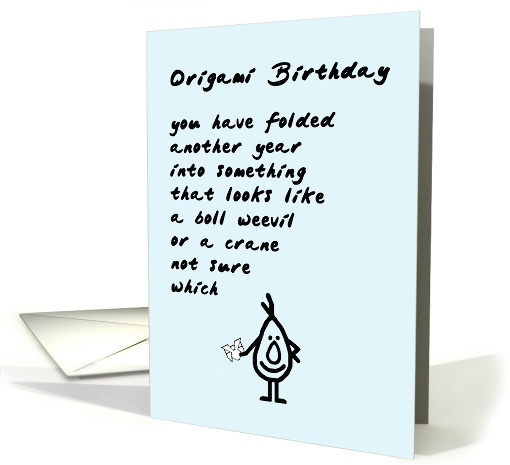 Origami Birthday - a funny birthday poem card (1487704)