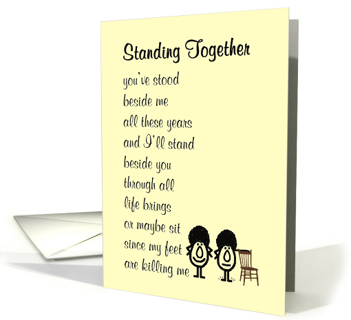 Standing Together - a funny poem about friendship and support card