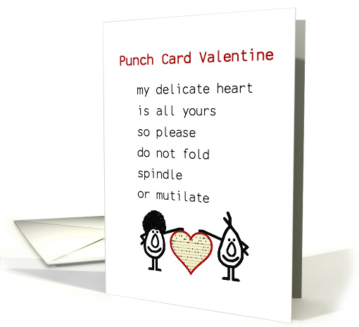 Punch Card Valentine - a funny Valentine poem card (1507630)