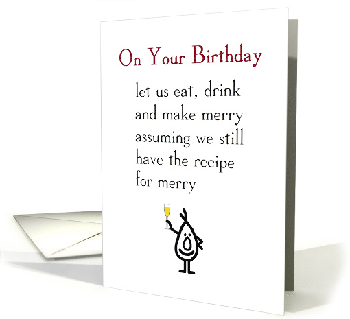 On Your Birthday - a funny happy birthday poem from all of us card