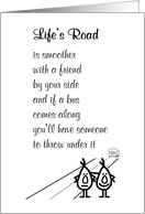 Life’s Road - a funny friendship/thinking of you poem card