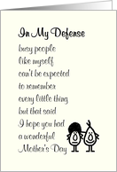 In My Defense - a...