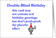 Double-Blind Birthday  a funny happy birthday poem card