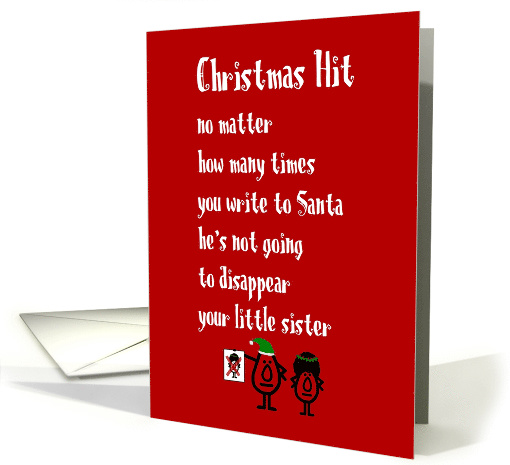 Christmas Hit - A Funny Merry Christmas Poem card (1546260)