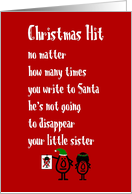 Christmas Hit - A Funny Merry Christmas Poem card