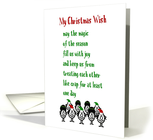 My Christmas Wish - A Funny Merry Christmas Poem card (1548824)