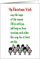 My Christmas Wish - A Funny Merry Christmas Poem card