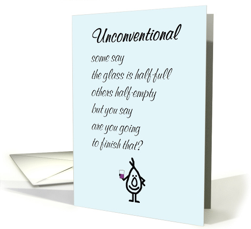 Unconventional - A Funny Thinking Of You Poem card (1558954)